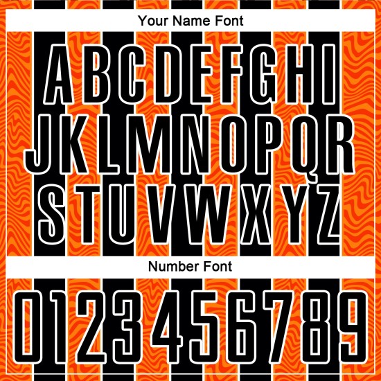 Jersey Soccer Sublimation Custom Black Uniform Orange-White Line