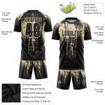 Jersey Sublimation Uniform Cream Black Custom Soccer City