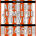 Uniform White-Black Orange Custom Jersey Line Sublimation Soccer