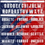 Soccer Pattern USA Red-Navy Custom Uniform Sublimation Jersey Graffiti Scratch
