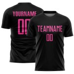 Jersey Pink Black Soccer Custom Sublimation Uniform