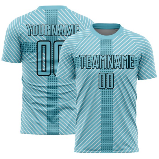 Sublimation Jersey Uniform Soccer Geometric Shapes Blue Black Custom Panther Sublimation Jersey Uniform Soccer Geometric Shapes Blue Black Custom Panther