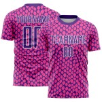 Soccer Sublimation Jersey Purple-White Uniform Skin Custom Snake Pink Soccer Sublimation Jersey Purple-White Uniform Skin Custom Snake Pink