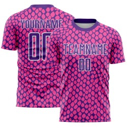 Soccer Sublimation Jersey Purple-White Uniform Skin Custom Snake Pink