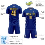 Yellow Royal Sublimation Uniform Jersey Soccer Custom
