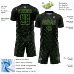 Shape Uniform Aurora Jersey Green Geometric Black Custom Sublimation Soccer