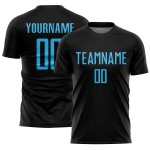 Uniform Blue Black Custom Jersey Sky Sublimation Soccer Uniform Blue Black Custom Jersey Sky Sublimation Soccer