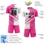 Sublimation Pattern Graffiti Black-Pink Custom Scratch Soccer Uniform Jersey Sublimation Pattern Graffiti Black-Pink Custom Scratch Soccer Uniform Jersey