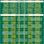 Sublimation Gold-White Shape Jersey Geometric Soccer Uniform Custom Kelly Green