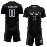 Gray Black Sublimation Soccer Custom Uniform Jersey Gray Black Sublimation Soccer Custom Uniform Jersey