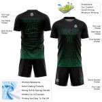 Shape Soccer Kelly Black Sublimation Uniform Green Custom Jersey Geometric Shape Soccer Kelly Black Sublimation Uniform Green Custom Jersey Geometric