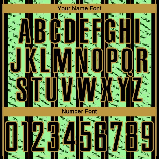 Uniform Stripe Green Jersey Pea Custom Black-Old Soccer Line Sublimation Gold Uniform Stripe Green Jersey Pea Custom Black-Old Soccer Line Sublimation Gold
