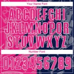 Sublimation Hot Scratch Jersey Custom Graffiti Uniform Pattern Pink-Navy Soccer Sublimation Hot Scratch Jersey Custom Graffiti Uniform Pattern Pink-Navy Soccer