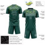 Kelly Green Custom Green-Gold Soccer Kelly Uniform Sublimation Jersey